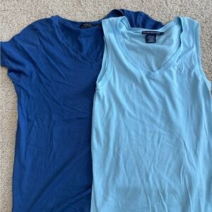 Ralph Lauren Blue T-Shirt & Light Blue Sleeveless Shirt